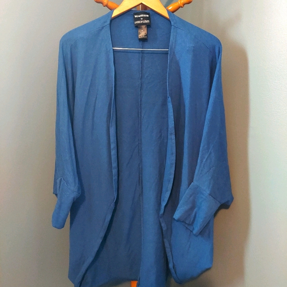 Wanderlush Blue Wrap Cardigan